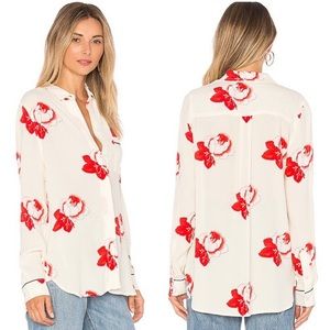 Ganni Button Down Floral Blouse